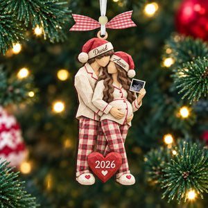 Custom Ultrasound Photo Pregnancy Ornament, Expecting Parents Gift