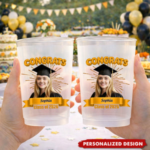 Personalized Senior 2026 Photo Cup | Graduation Party Favor