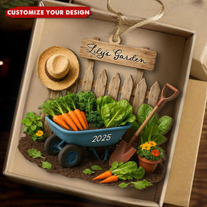 Custom Garden Wooden Ornament, Gardening Lover Gift
