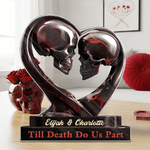 Love Outlasts Time - Custom Acrylic Plaque For Him And Her