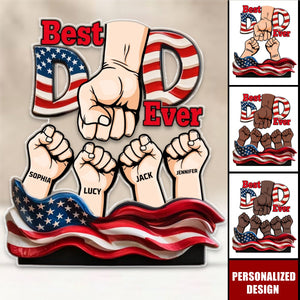 Leading With Love, Raising With Pride - Personalized Acrylic Plaque For Dad