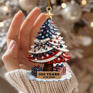 America 250 Acrylic Ornament, 1776-2026 Christmas Tree Ornament