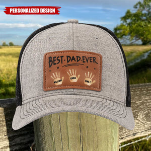 Stamped With Love - Personalized Leather Patch Father's Day Cap