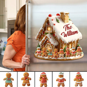 Gingerbread Family Christmas - Personalized Decal