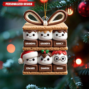 Happy Smores - Personalized Acrylic Ornament - Gifts For Family, Friends, Coworkers