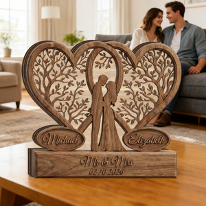 Personalized Mr and Mrs Wood Plaque Custom Couple Anniversary Gift
