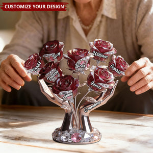 Mom Grandma Gifts - Personalized Mother Custom Shaped Acrylic Plaque
