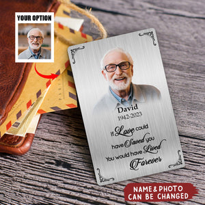 Personalised A Big Piece Of My Heart Lives In Heaven Wallet Card