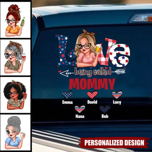 4th Of July Love Being Called Grandma - Personalized Decal, Gift For Grandma