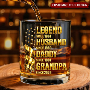 The Golden Legend - Personalized Custom Whiskey Glass