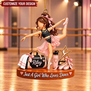 Personalized Dance Christmas Ornament, Just a Girl Who Loves Dance