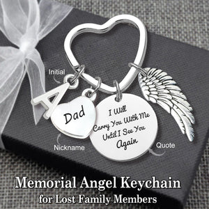 Personalized Bereavement Sympathy Gift, Loss of Brother Memorial Angel Wing Keychain