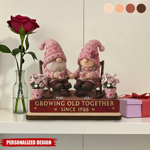 Couple Sitting On Rocking Chair Plaque, Valentine's Gift