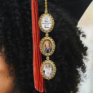 Personalized Tassel Charm With Angel Wings, 2025 Memorial Graduation Gift