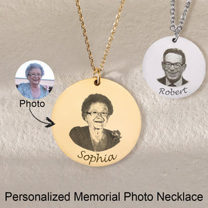 Unique Personalized Engraved Photo Memorial Necklace