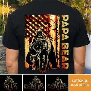 Father's Day Gift For Dad-Grandpa - Papa Bear Forest Us Personalized Tshirt