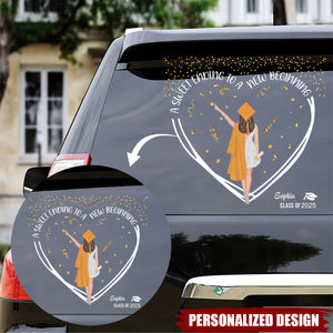 She Believed She Could So She Did, Personalized Female Graduation Sticker