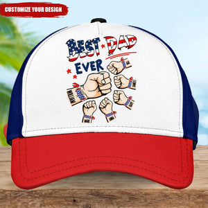 Best Dad Ever Stars And Stripes - Gift For Father, Grandpa, Grandfather - Personalized Classic Cap