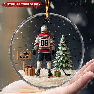 Personalized Hockey Ornament-Goalie, Jersey, Team Christmas Gift