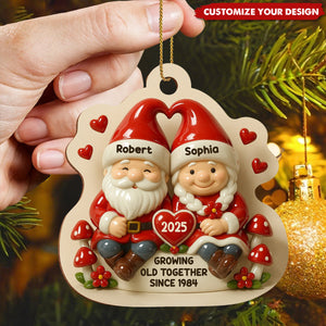 Growing Old Together Personalized Couple Christmas Ornament