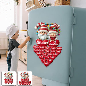 Christmas Grandma & Grandpa Mom & Dad With Heart Kids Custom Decal Sticker