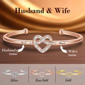 Together Forever -Personalized Couple Engraved Bracelet