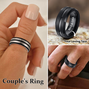 Personalized Custom Text Promise Ring - Gift For Couple