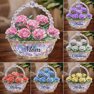 A Crystal Garden of Love - Custom Acrylic Plaque For Mom, Grandma
