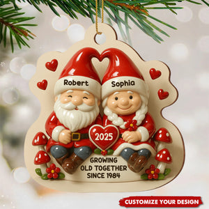Growing Old Together Personalized Couple Christmas Ornament