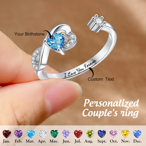I Love You Forever, Personalized Birthstone Promise Ring