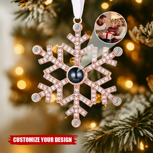 Personalized Snowflake Photo Ornament Custom Projection Ornaments