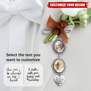 Walking With You - Custom Wedding Memorial Photo Charm