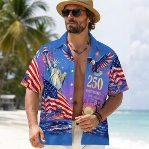 America's Freedom 250th Anniversary, Personalized Hawaiian Shirt