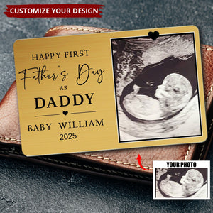Personalized Father's Day Gift for Expecting Dad, Personalized Wallet Card