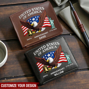 250th Anniversary Customized Wallet - Personalized Name