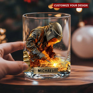 Strong Welder - Personalized Welder Whiskey Glass