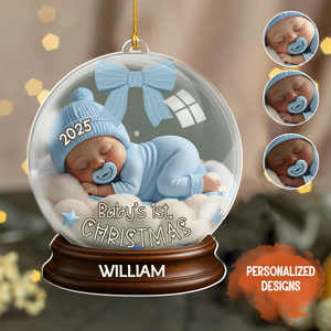 Personalized Baby's First Christmas Ornament, Newborn Keepsake