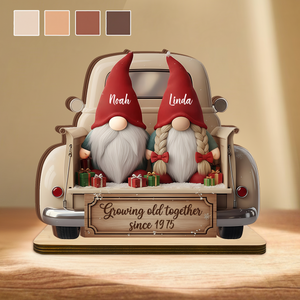 Couple Growing Old Together Wooden Plaque