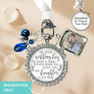 Walking Beside You - Personalized Wedding Bouquet Photo Charm