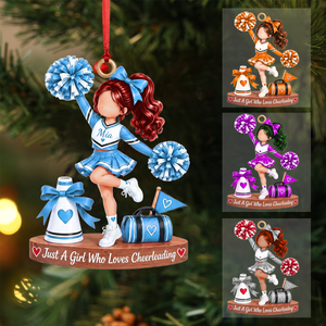 Personalized Cheerleader Christmas Ornament, Custom Name Cheer Gift for Girl