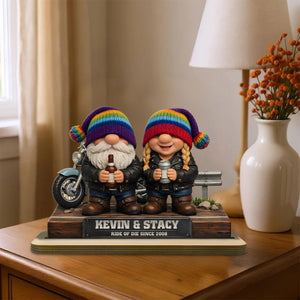 Personalized Motorcycle Couple Name Plaque