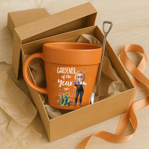 Custom Plant Pot Ceramic Mug, Garden Gifts For Gardeners