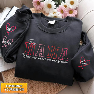 Wear Your Heart on Your Sleeve – Personalized Mama Sweatshirt with Kids’ Names