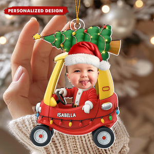 My Lovely Grandkid - Personalized Baby Photo Christmas Ornament