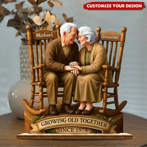 Love That Grows With Time - Couple Personalized 2-Layered Wooden Plaque