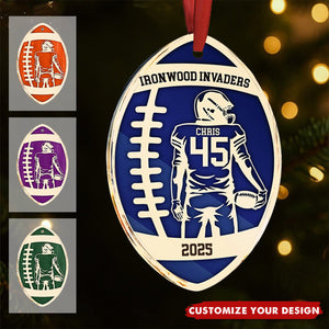 Personalized Football Ornament, Gift For Football Lovers