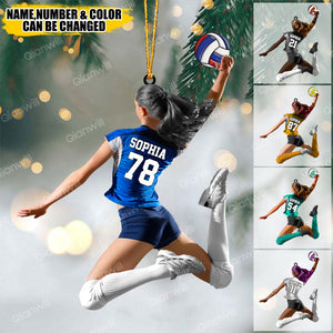 Personalized Volleyball Acrylic Ornament, Gift For Volleyball Players