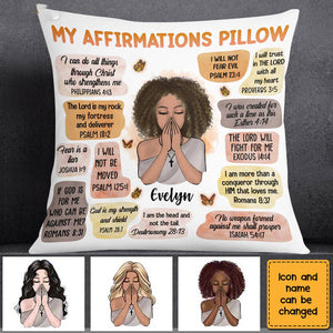 CHRISTIAN AFFIRMATIONS PILLOWCASE