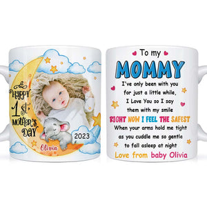 Personalized First Mother's Day Elephant Photo Mug