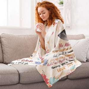 Mommy, You're Doing A Great Job - Personalized Blanket - Gift For First Mom